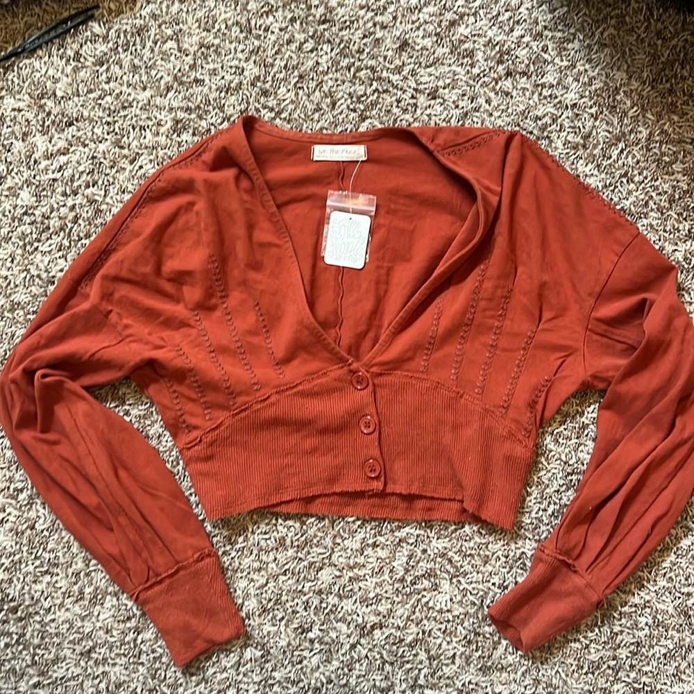 NWT XS FREE PEOPLE BUTTON UP CARDIGAN